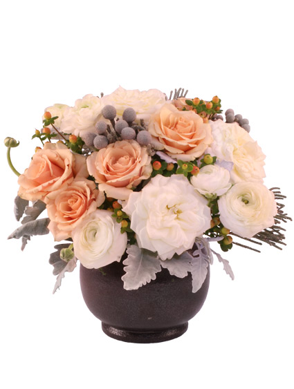 Crisp Winter Skies Flower Arrangement