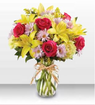 1-800 Flowers Fields of Europe for Mom Vase Arrangement