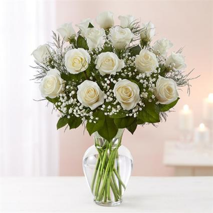 1-800-Flowers® Rose Elegance™ Premium Long Stem Wh