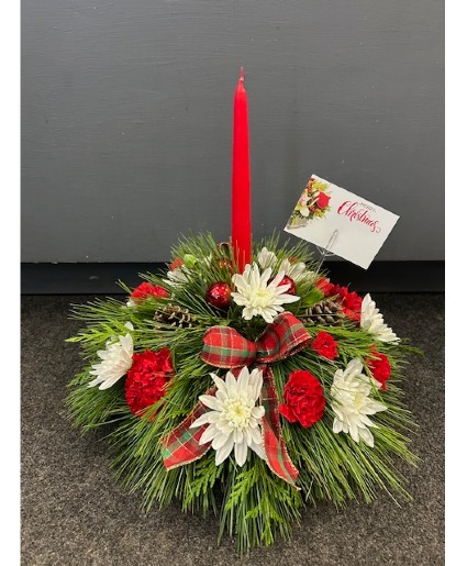 1 Candle Christmas Centerpiece 