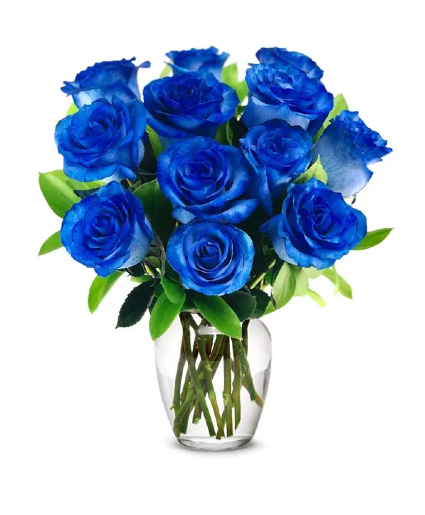 1 Dozen Blue Rose Valetine's Day Arrangements