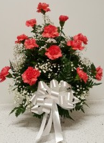 1 dozen carnation square vase (Red,White,Hotpink) Birth Day
