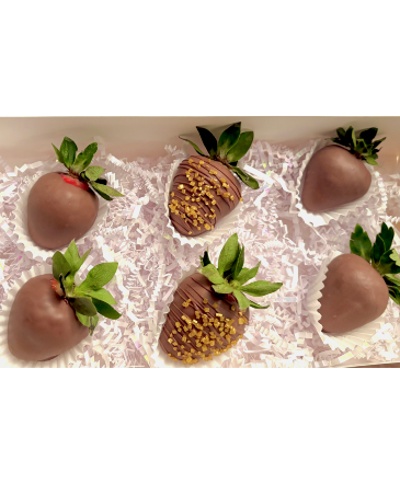 1 dozen chocolate covered Strawberries  Milk or White  in Grandview, MO | Pritzy Floral Studio