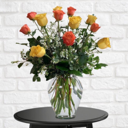 1 Dozen Citrus Roses