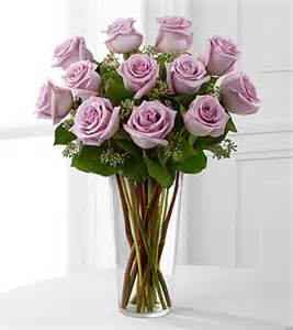 1 Dozen Lavender roses Vase Arrangement