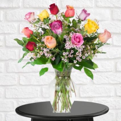 1 Dozen Mixed Roses