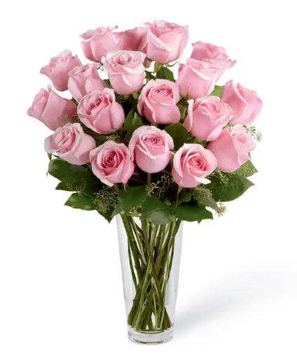 1 Dozen of Pink Roses Valentine's Day Arrangements