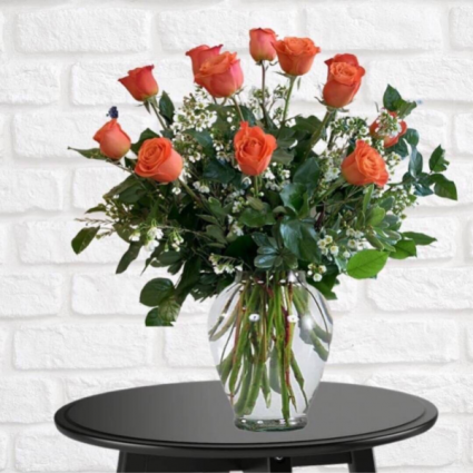1 Dozen Orange Roses