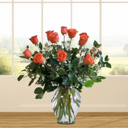 1 Dozen Orange Roses