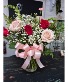 1 dozen Pink & Red Roses Vase Arrangement 