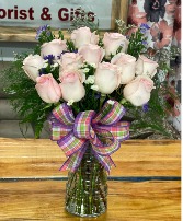 1 Dozen Pink Roses 