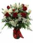 1 Dozen Red and White Roses 