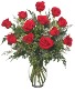 1 Dozen Red Roses Vase Arrangement