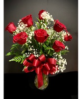 1 Dozen Red Roses Vase Arrangement