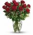  One Dozen Red LS  Rose Bouquet