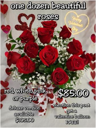 1 dozen Valentine Roses Roses in Arnold, PA | Arnold Flower Shop