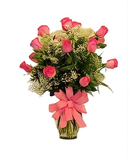 1 DZ PINK ROSES Floral Arrangement