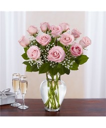 1 DZ Rose Elegance Premium Long Stem Pink Roses 