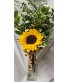 1 sunflower in a vase with filler (E) 