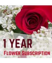 1 Year Flower Arrangement Subscription Local Delivery Only