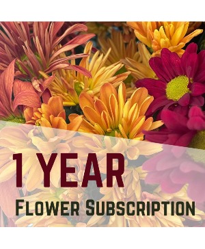 1 Year Flower Arrangement Subscription Local Delivery Only