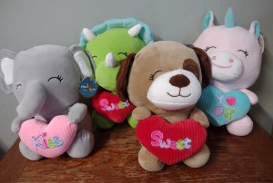 10.5"  Squishy Animals Available More Plush Choices In Gift Basket Section under the more pull down.