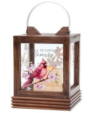 10" WOOD LANTERN- IN LOVING MEMORY 