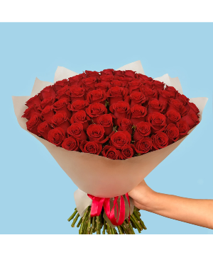 100 Premium Red Roses  wrapped bouquet 