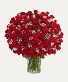 100 RED ROSES Rose Vase Arrangement