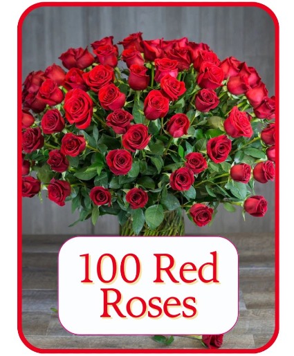 100 Red Roses Valentine's Day Bouquet Flower Arrangement