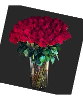 100 Rosas Rojas en Vase  