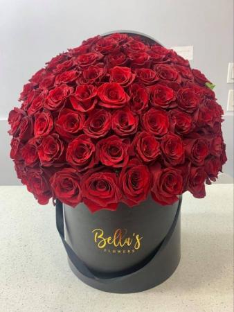 100 Premium Red Rose Box 