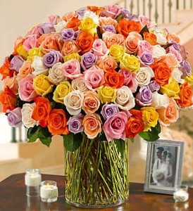 100 roses arranged of your choice