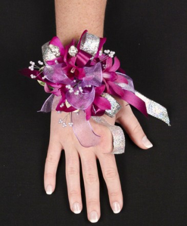 PURPLE PARADISE Prom Corsage in Gloversville, NY | PECK'S FLOWERS