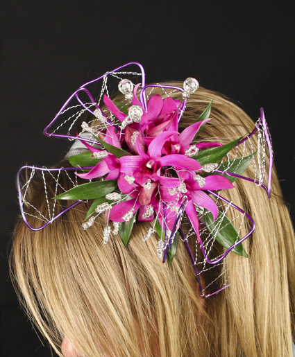 PURPLE PARADISE Prom Hairpiece