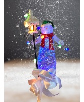 11.5” LED Swirl Snowman  Gift