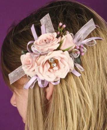 BLUSH PINK Prom Hairpiece in Dallas, TX | Paula's Everyday Petals & More