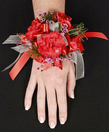 CRIMSON CARNATION Prom Corsage in Augusta, KS - Laiken Nicole Flowers