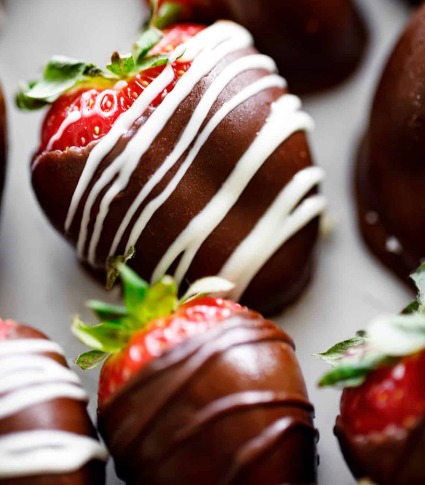 Chocolate Covered Strawberries Long stemmed lusciously ripe berries hand dipped in chocolate