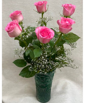 1/2 Dozen Pink Roses Mother's Day