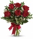 Roses Vase Arrangement - Half Dozen 