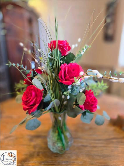 1/2 Dozen Silk Red Roses 