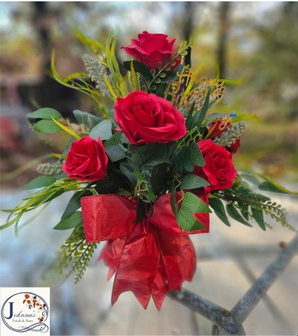 1/2 Dozen Silk Red Roses 