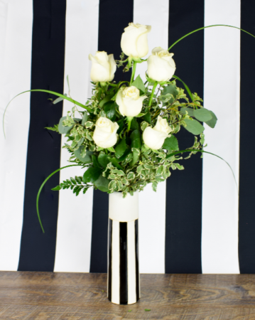 1/2 Dozen White Roses