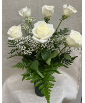 1/2 Dozen White Roses Mother's Day