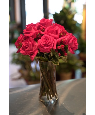 12 Hot Pink Roses  With Amazing Fragrance in South Milwaukee, WI | PARKWAY FLORAL INC.