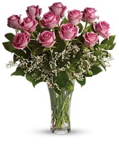 12 PINK VALENTINES DAY ROSES VALENTINES DAY ARRANGEMENT