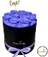 12 PRESERVED LAVENDER ROSES IN A ROUND BOX Preserved Roses