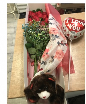 To My Love12 Red Roses +Teddy+ Balloon To My Love 12 Red Roses