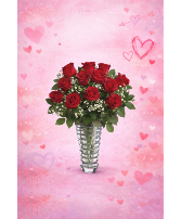 Vase of Red roses Vase